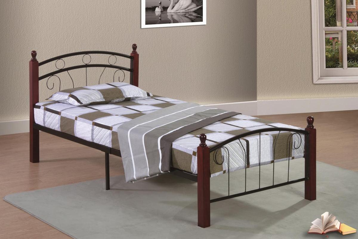 Cherry Post Metal Bed