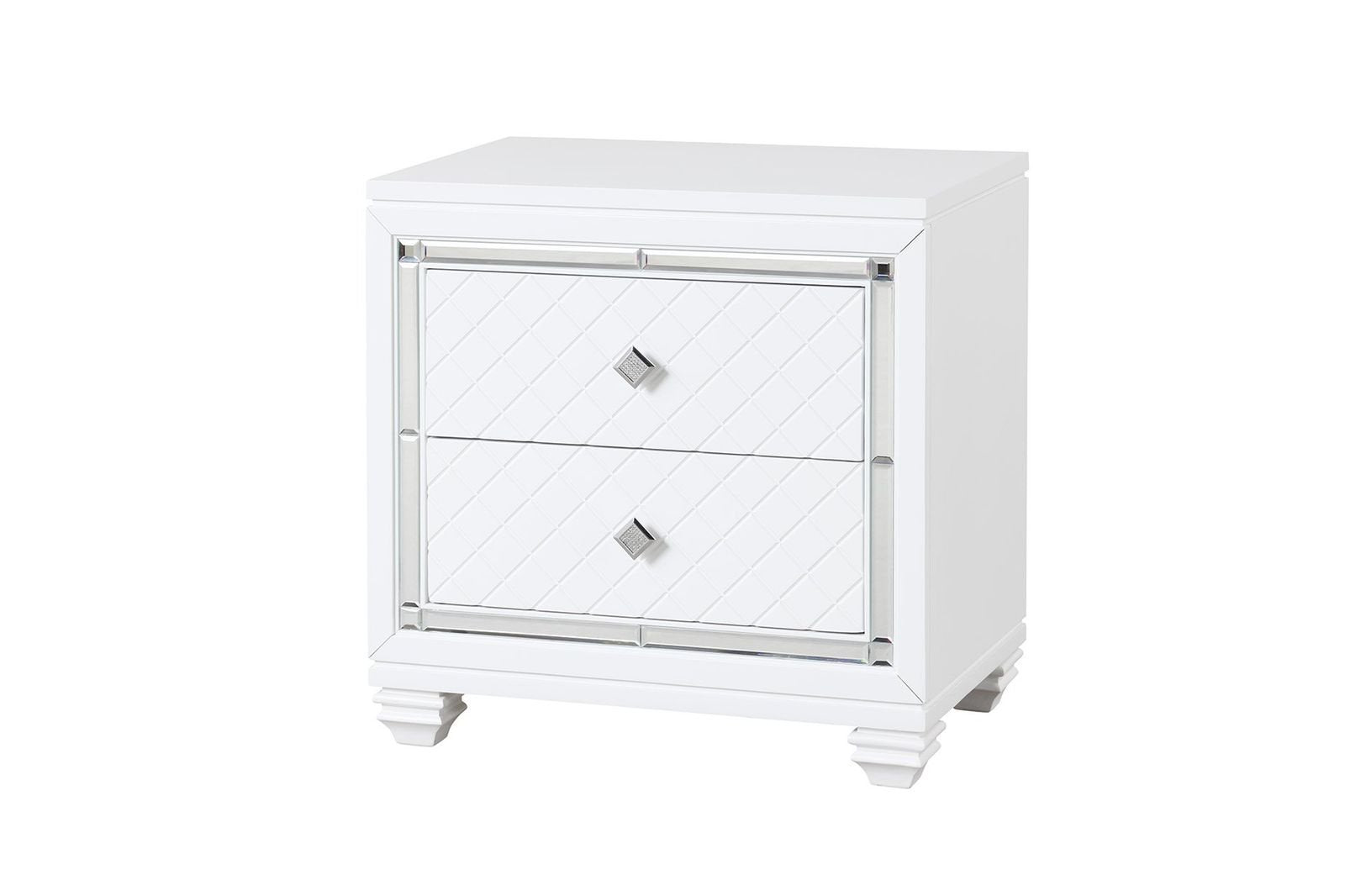 SHINEY WHITE NIGHTSTAND
