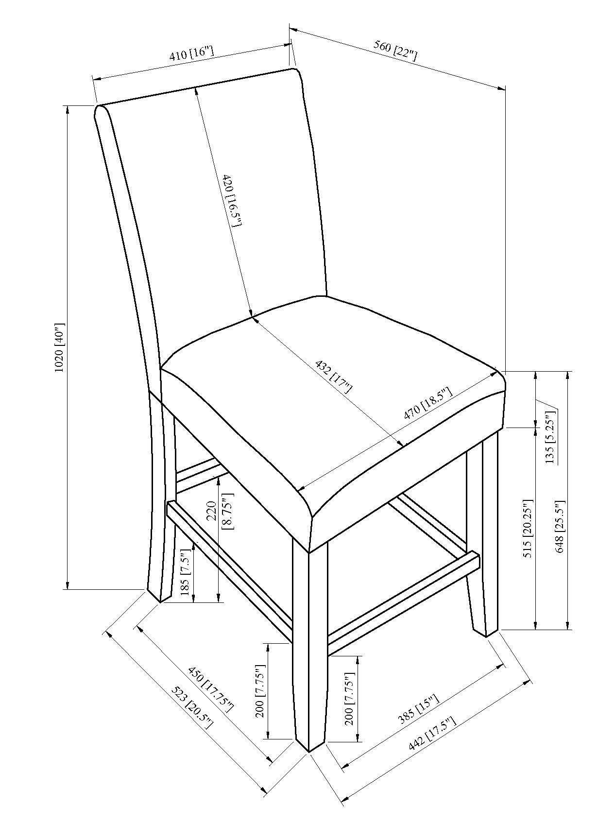 PARKSIDE COUNTER HEIGHT CHAIR DOVE