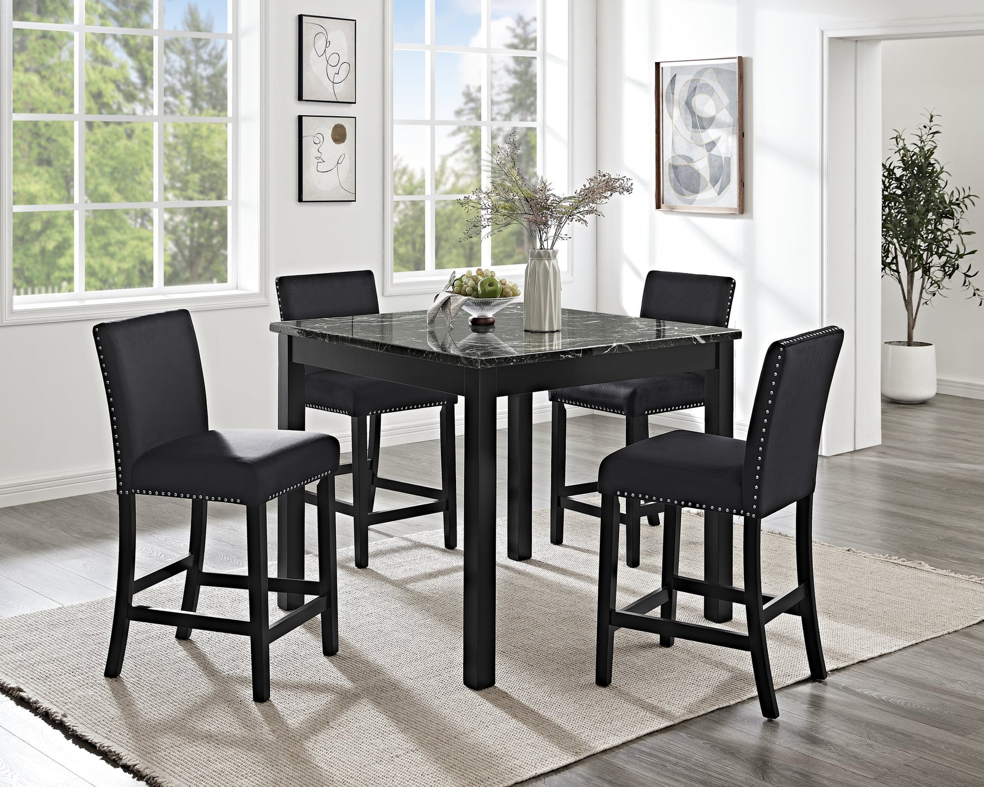 LENNON 5-PK CONTR HT SET ALL BLACK