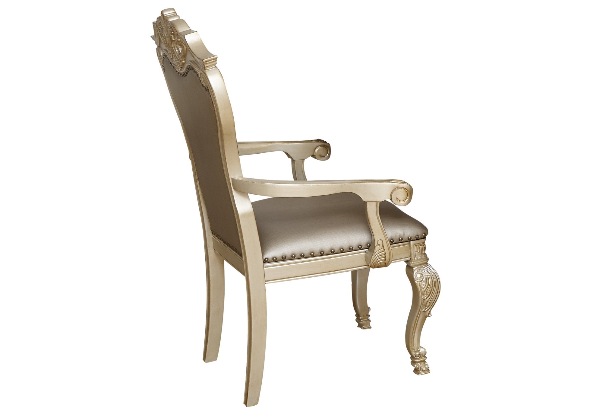 MIRANDA-GOLD-DINING ARM CHAIR