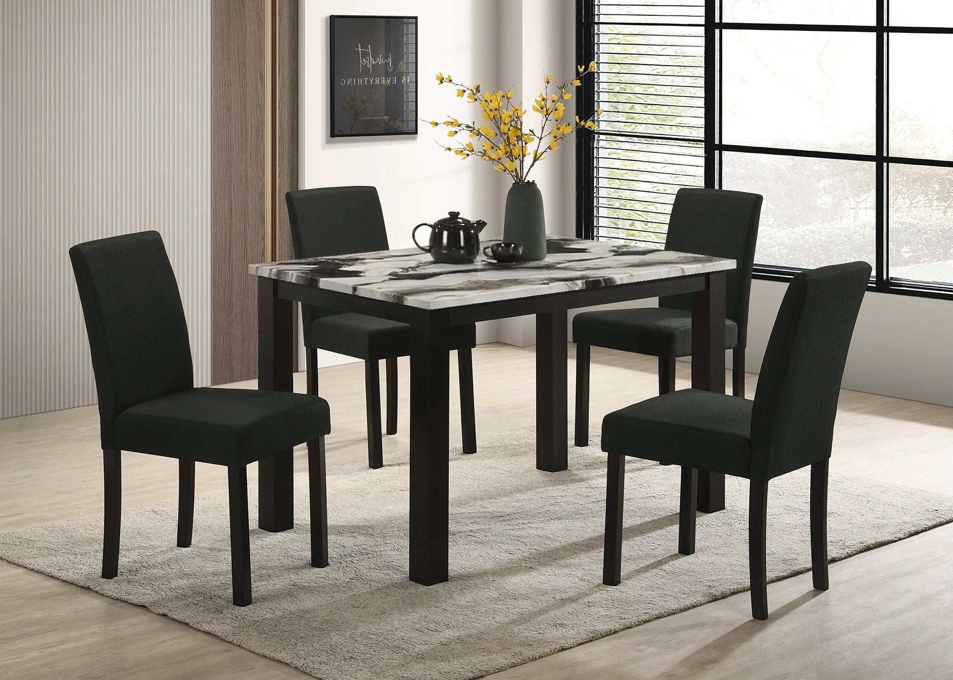 RESIA DINING TABLE-BLACK