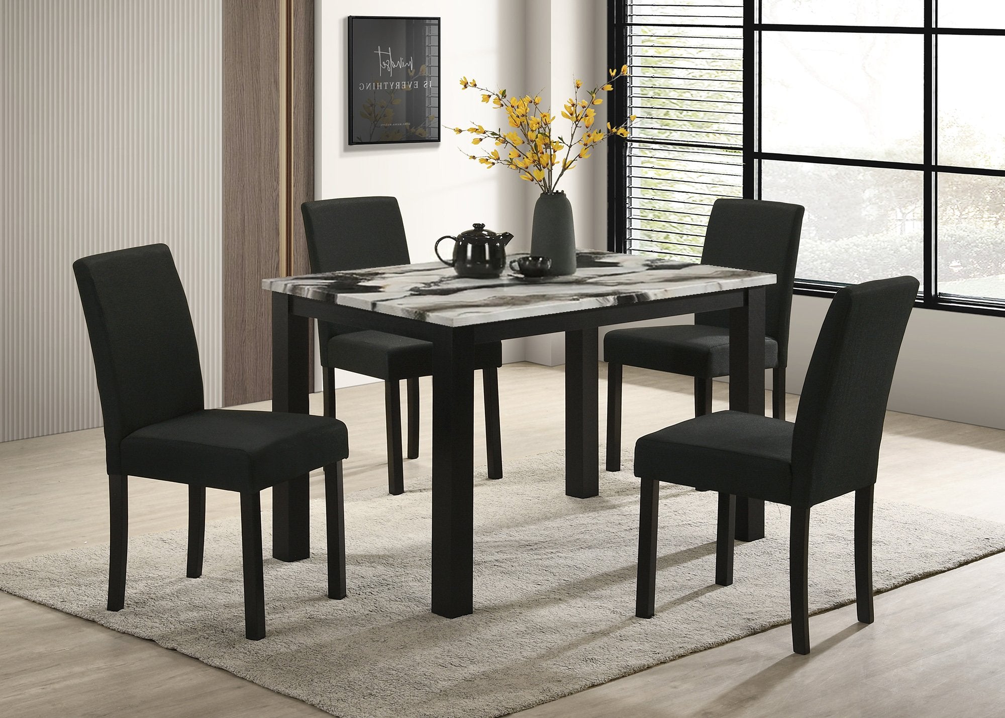 RESIA DINING TABLE-BLACK