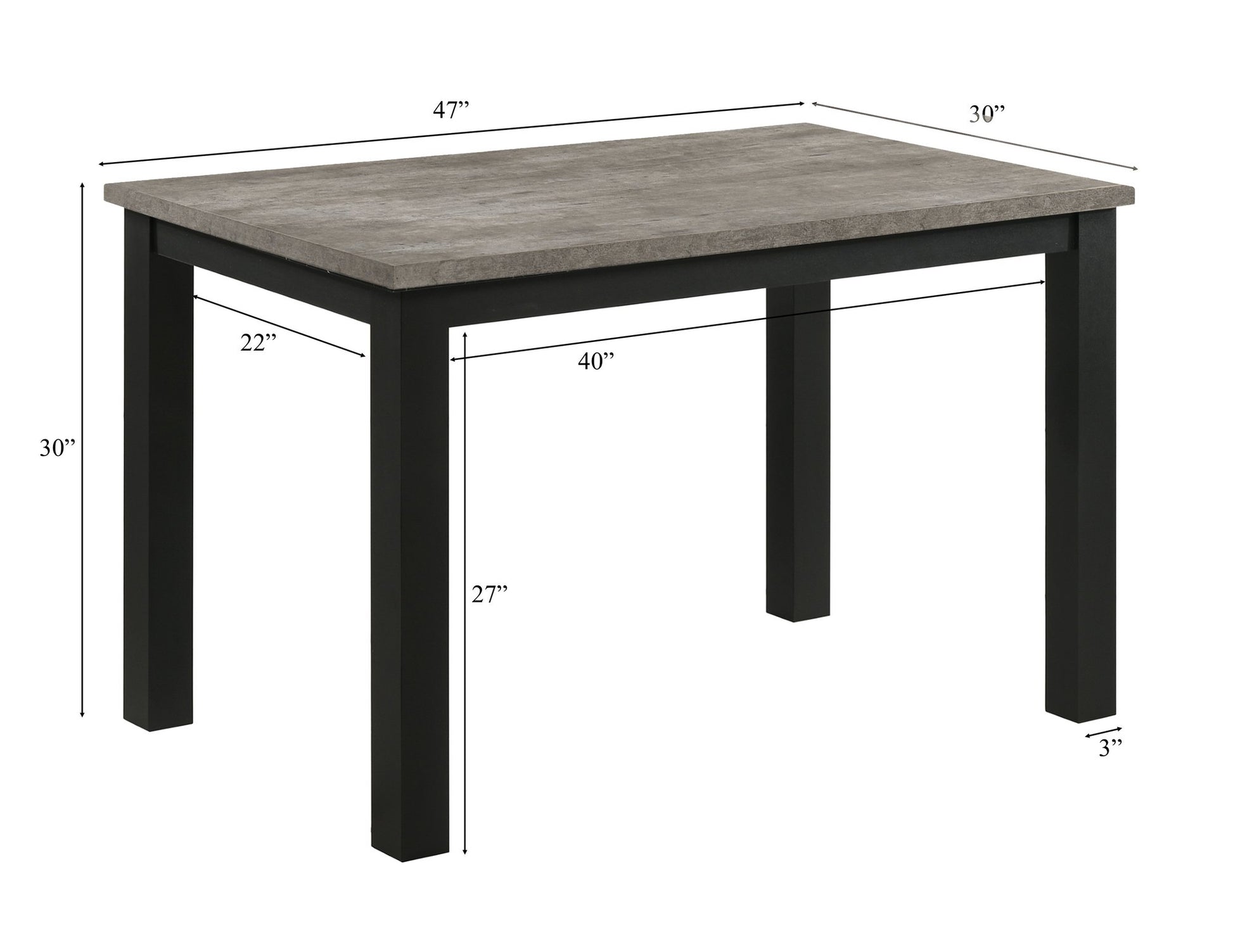 RESIA DINING TABLE-CONCRETE