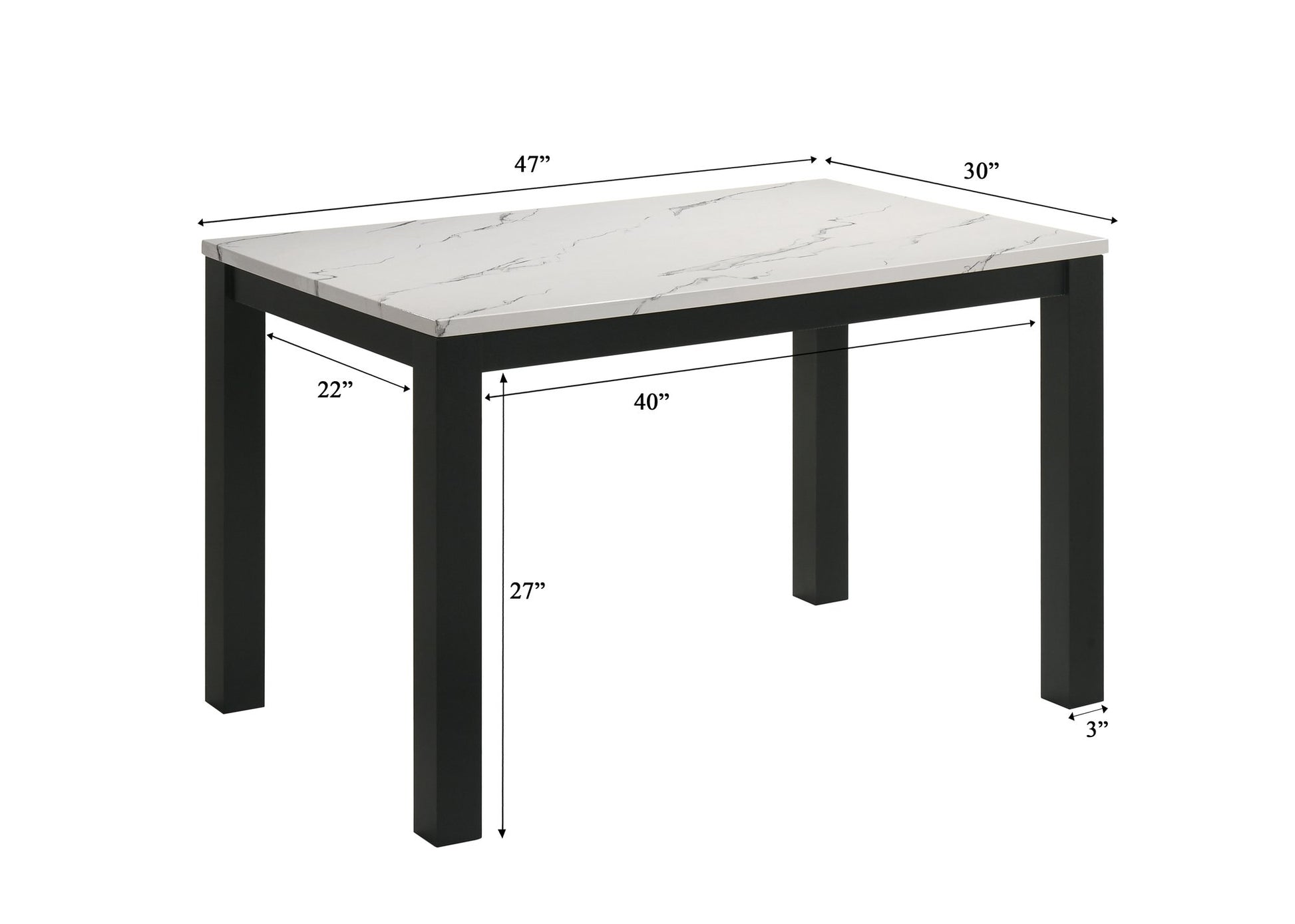 RESIA DINING TABLE-WHITE