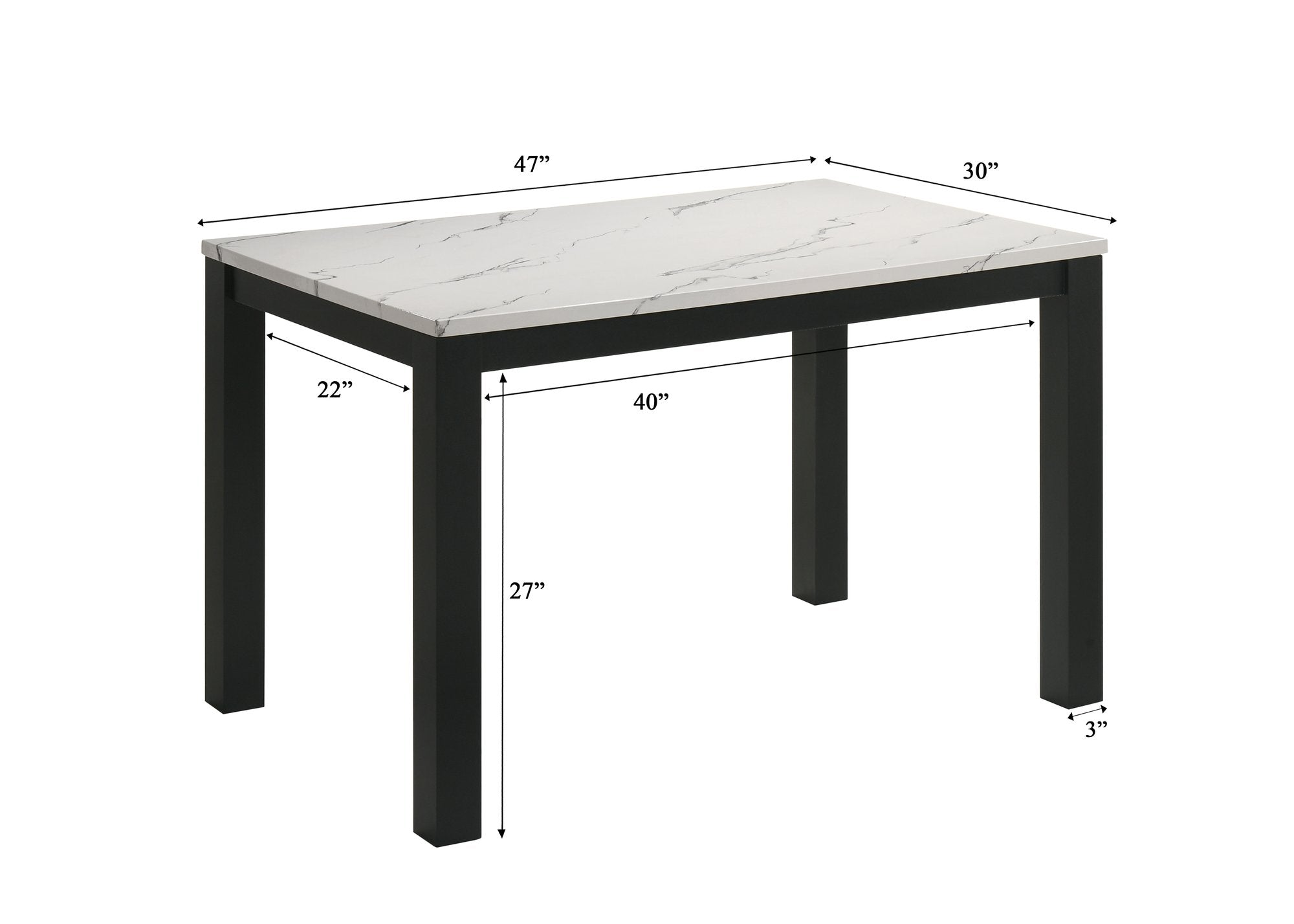 RESIA DINING TABLE-WHITE