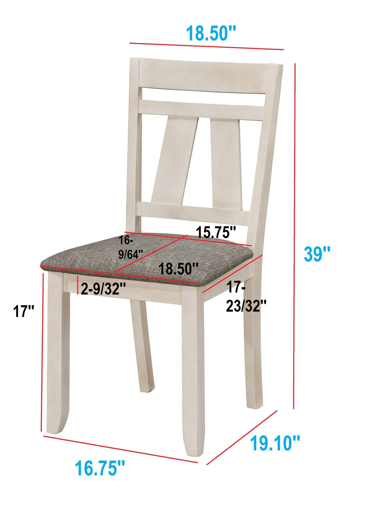 MARIBELLE SIDE CHAIR CHALK WARMGREY
