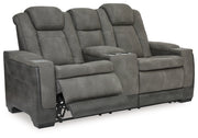 Next-Gen Durapella Power Reclining Loveseat with Console