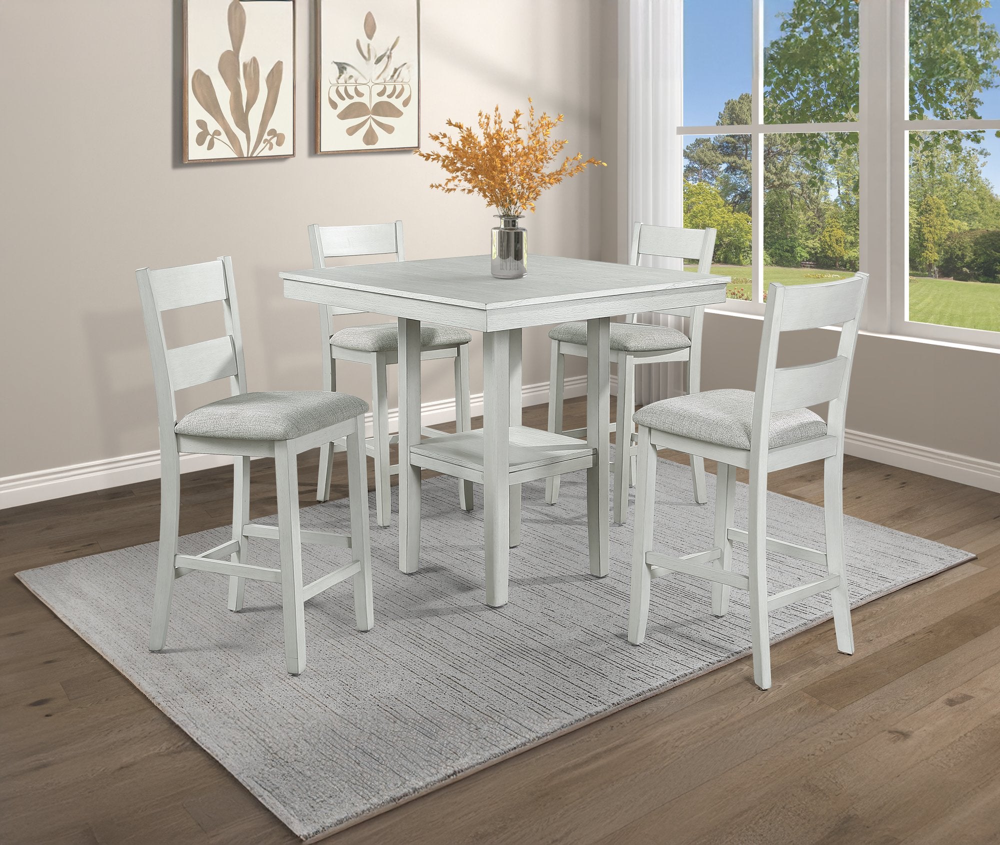 LESTER 5-PK CT HT TBL SET DRIFTWOOD
