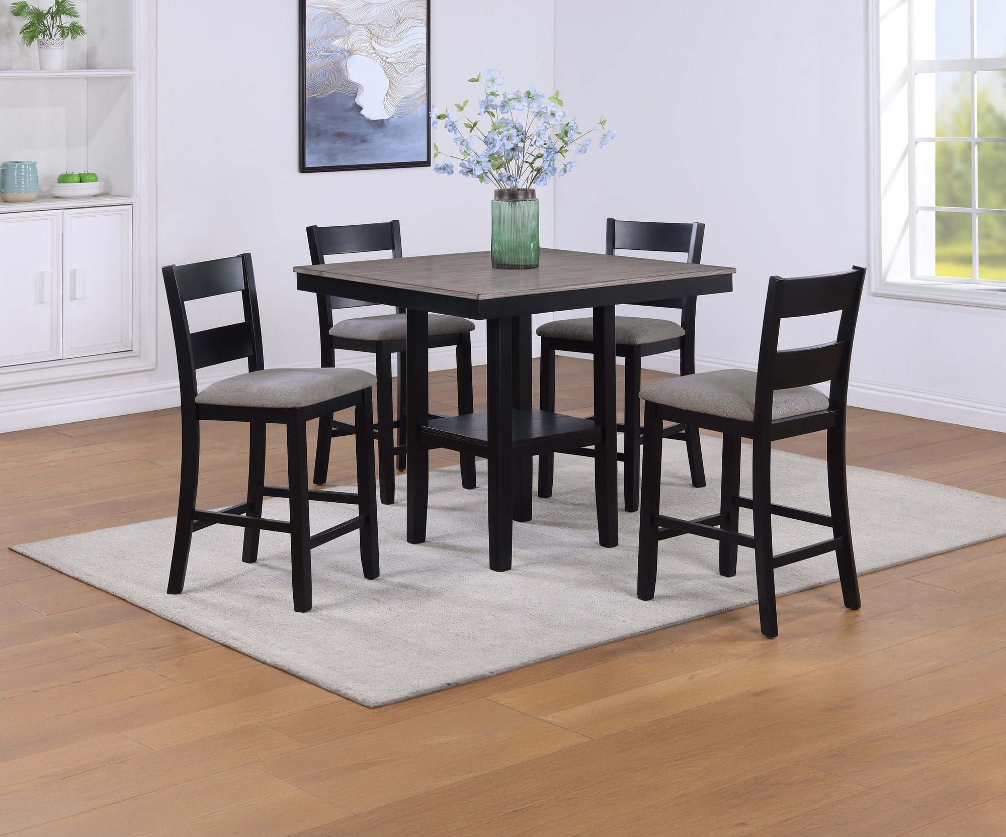 LESTER 5-PK CT HT TBL SET L.GREY