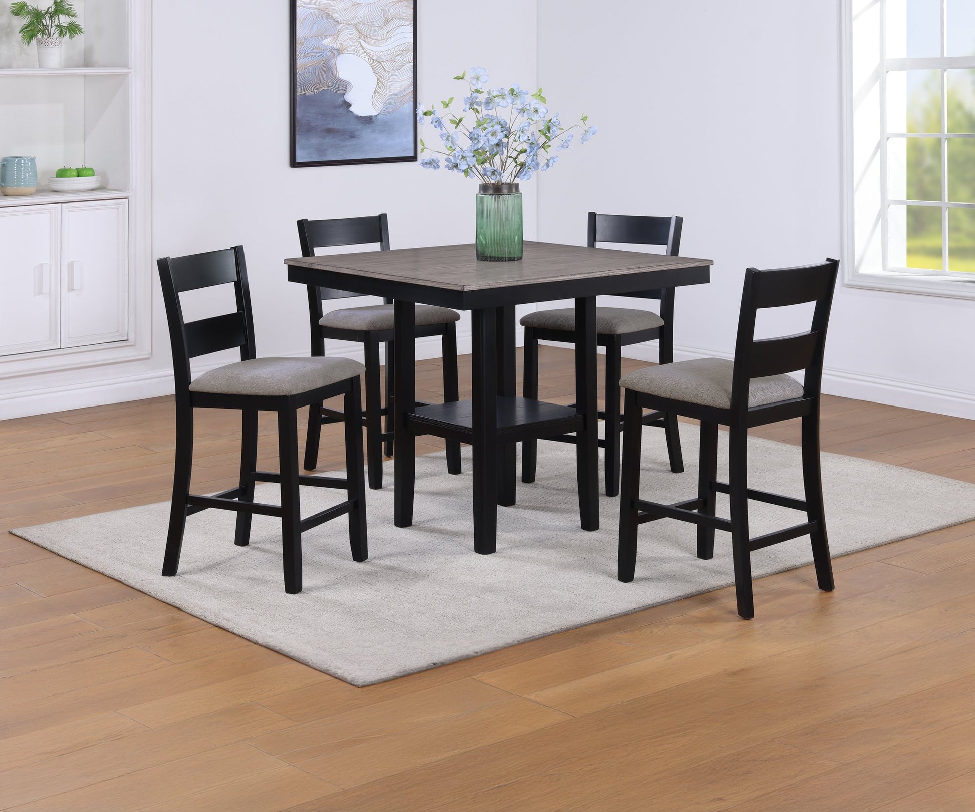 LESTER 5-PK CT HT TBL SET L.GREY