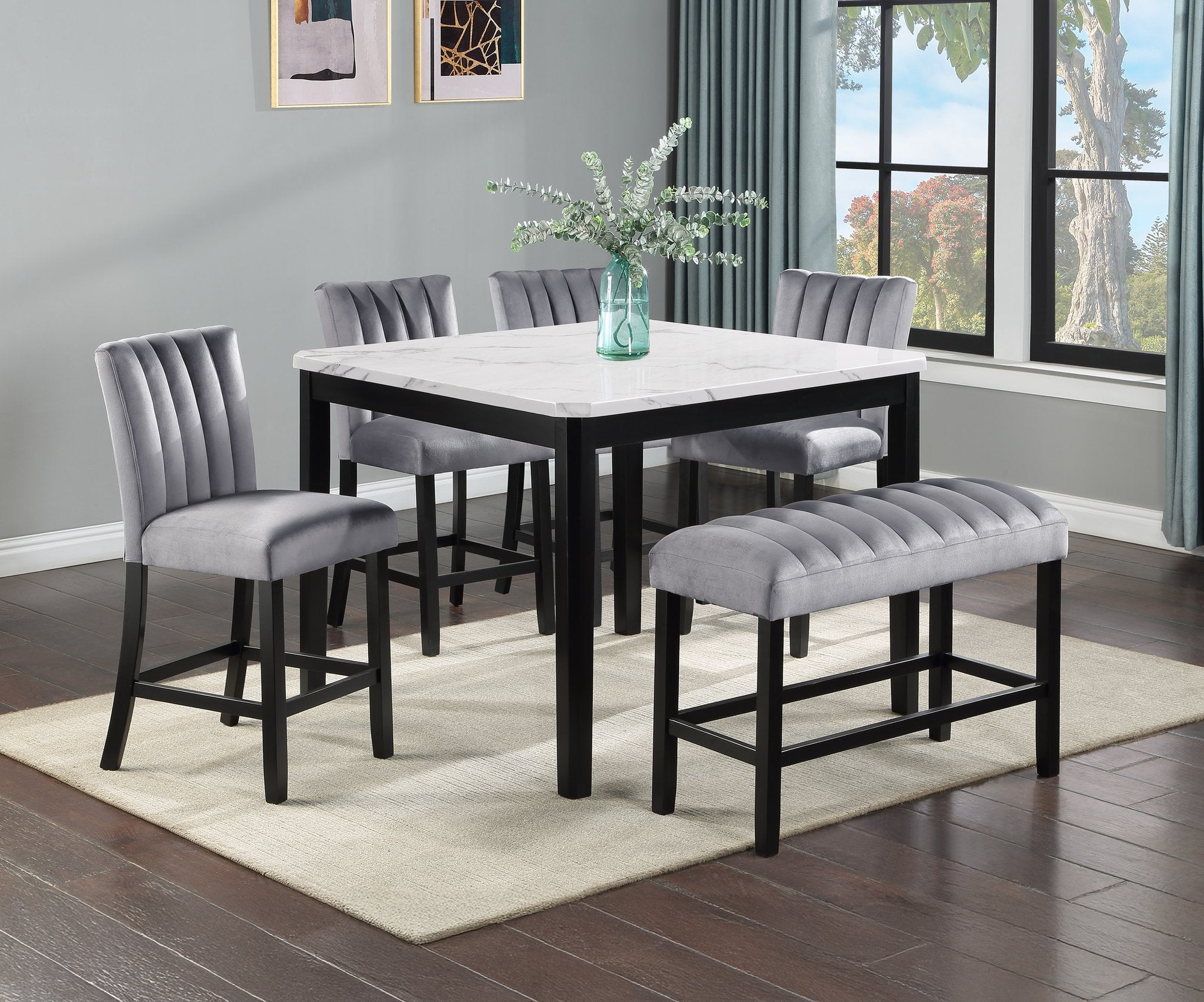 PASCAL COUNTER HT WHITE TOP BLK LEG