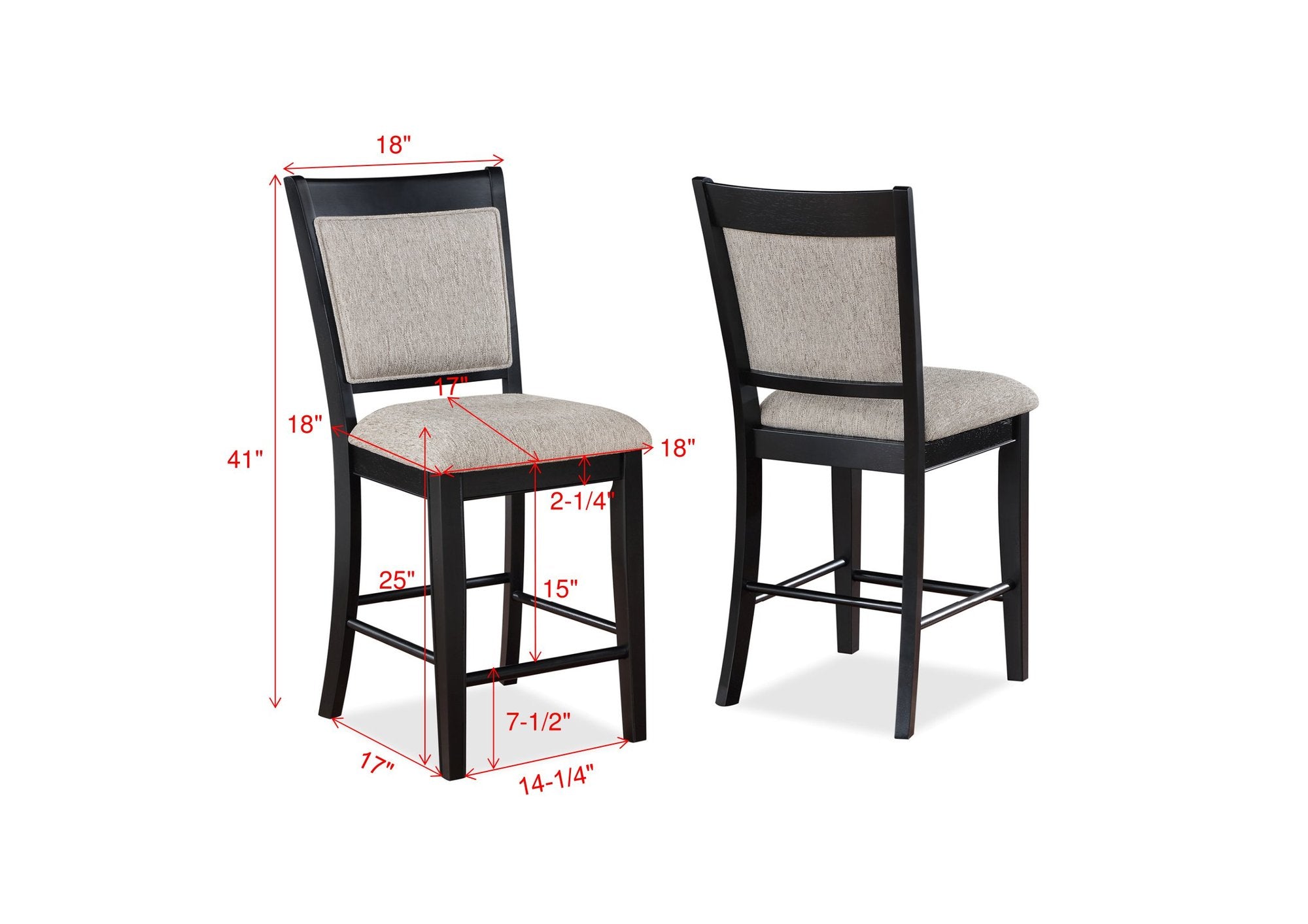 FULTON COUNTER HT CHAIR LIGHT GREY
