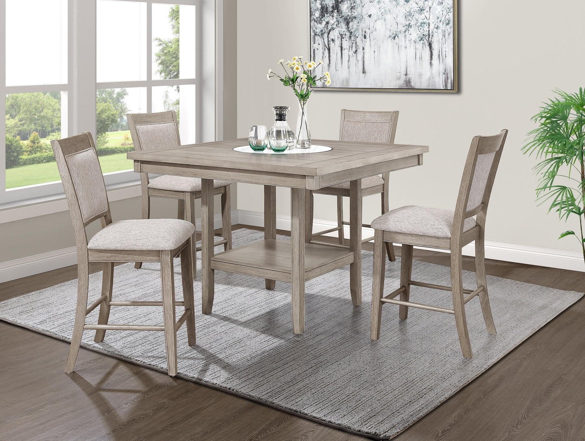 FULTON COUNTER HT BENCH WHITE OAK