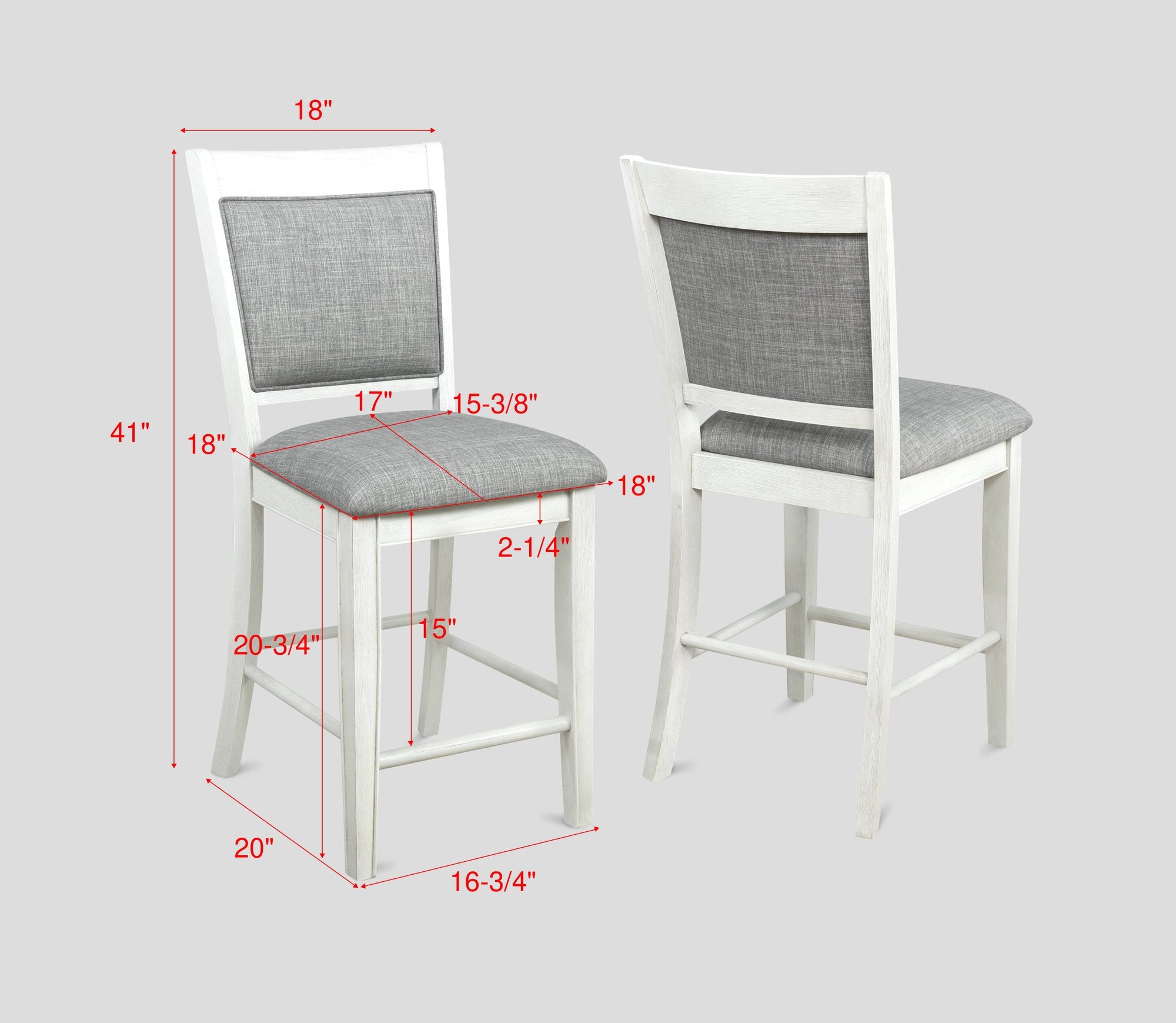 FULTON COUNTER HEIGHT BENCH WHITE
