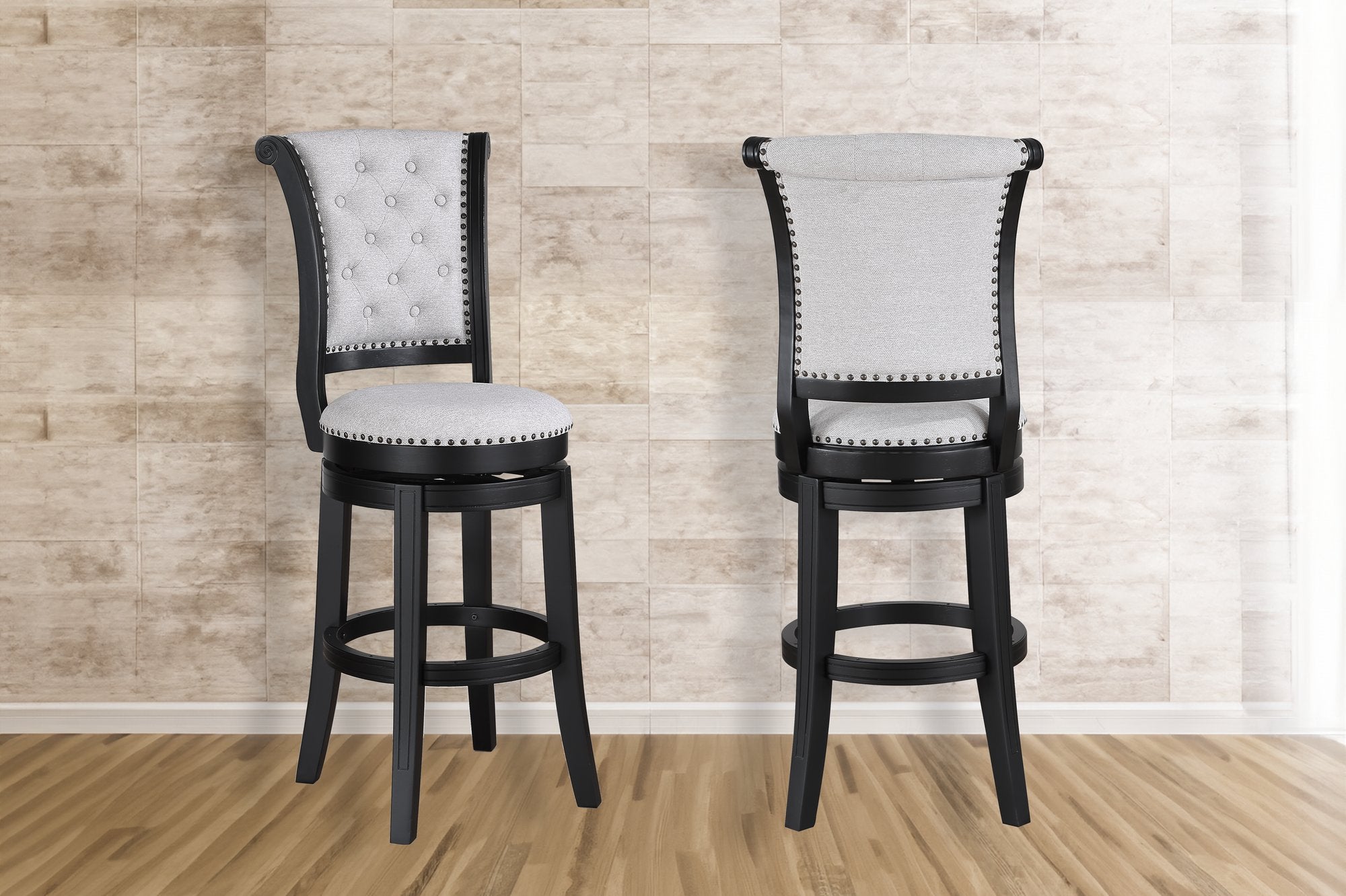 GRANVILLE SWIVEL BAR STOOL DOVE K/D