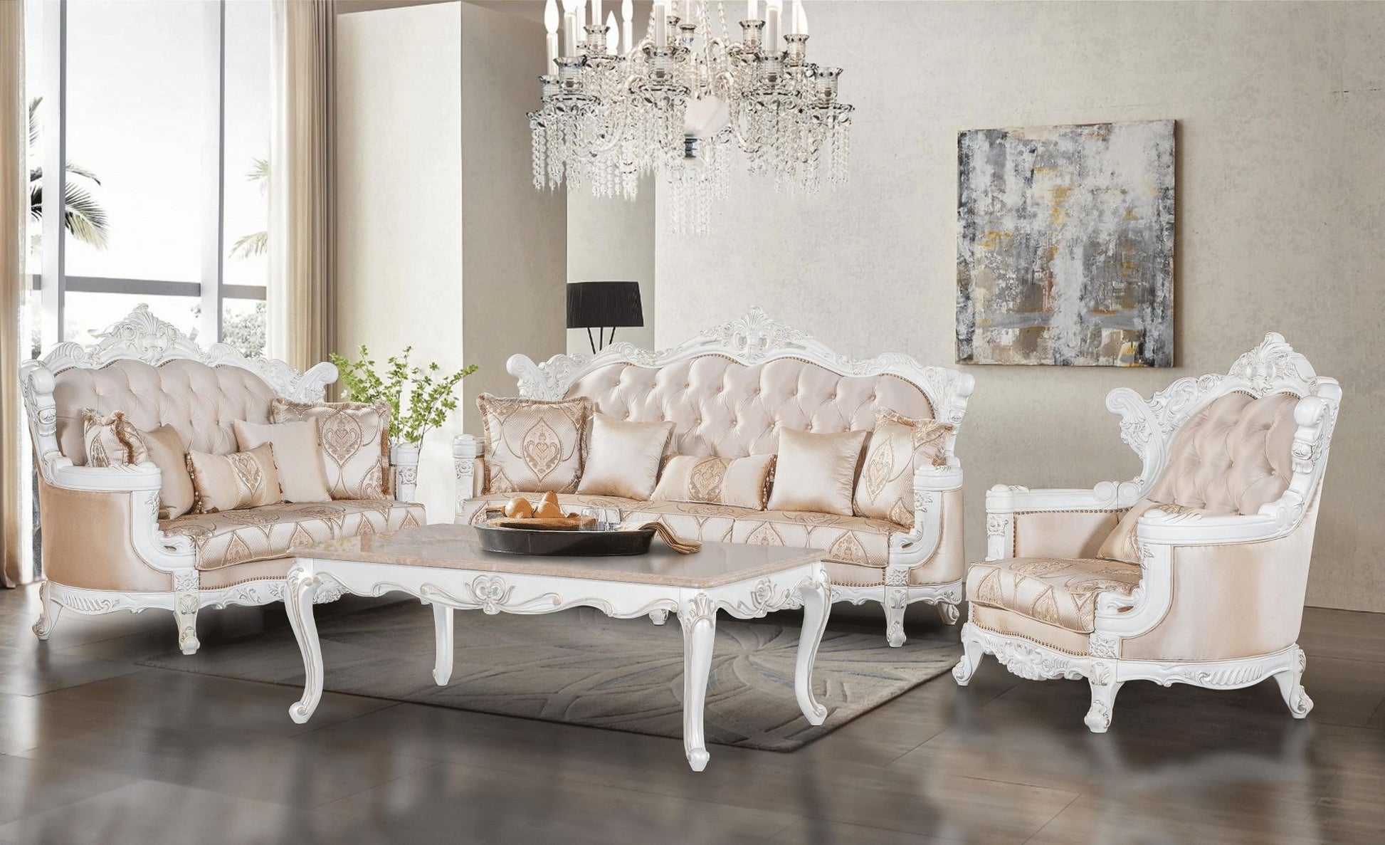 CAMILLA WHITE SOFA/LOVESEAT