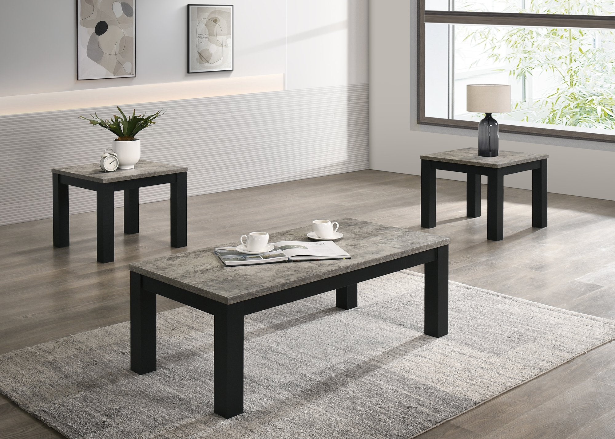 THEO 3-PK COCKTAIL SET-CONCRETE