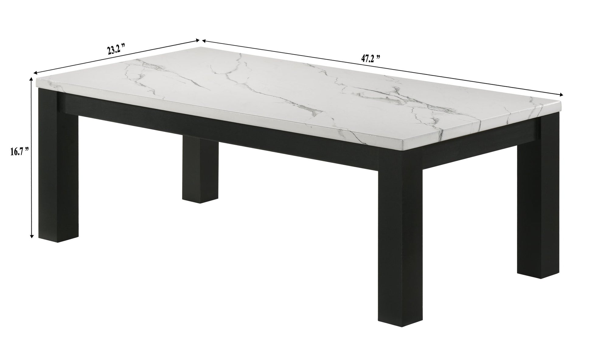 IVY 3-PK CKTL SET FAUX MARBLE WHITE