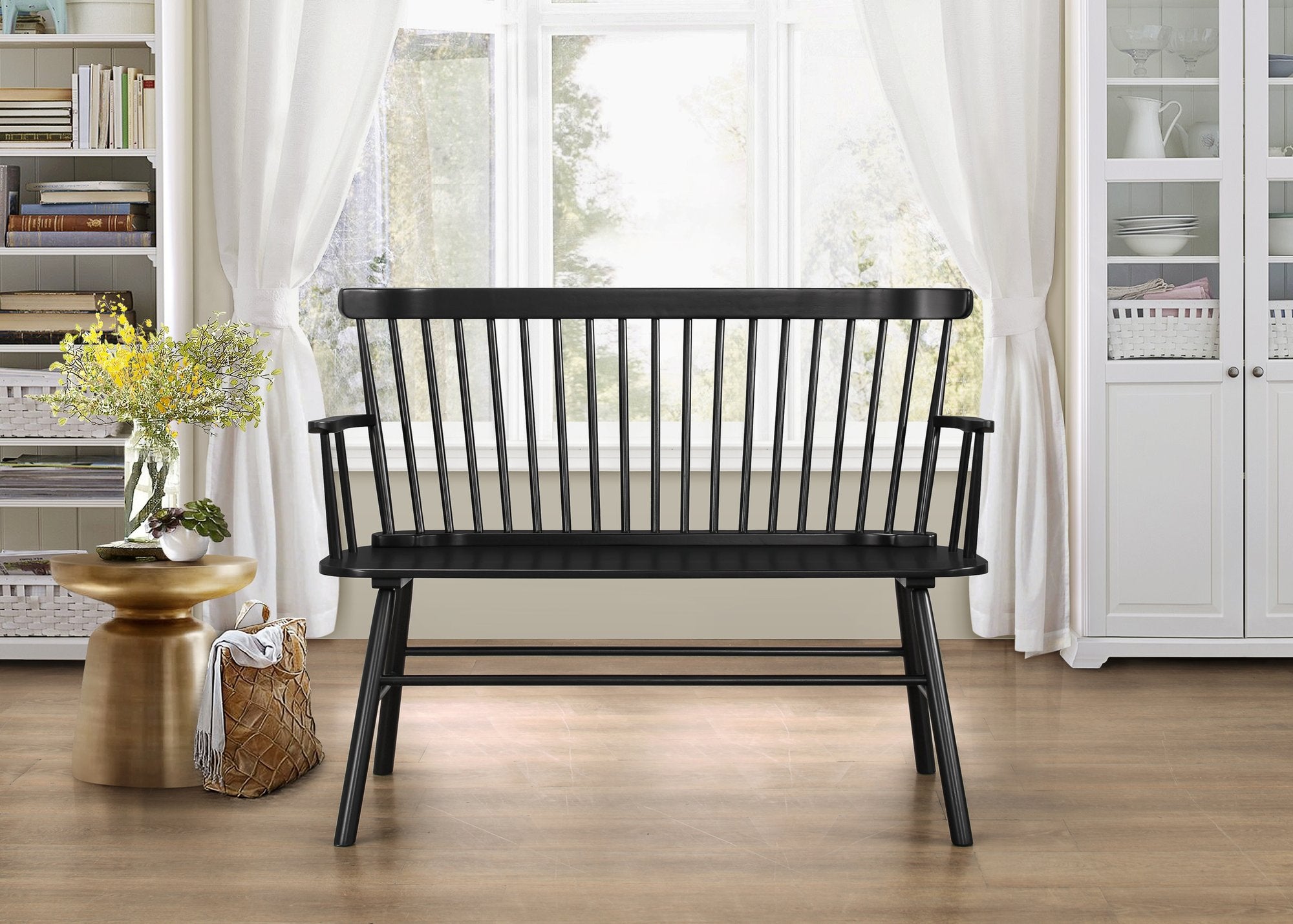 JERIMIAH SPINDLEBACK BENCH GREY