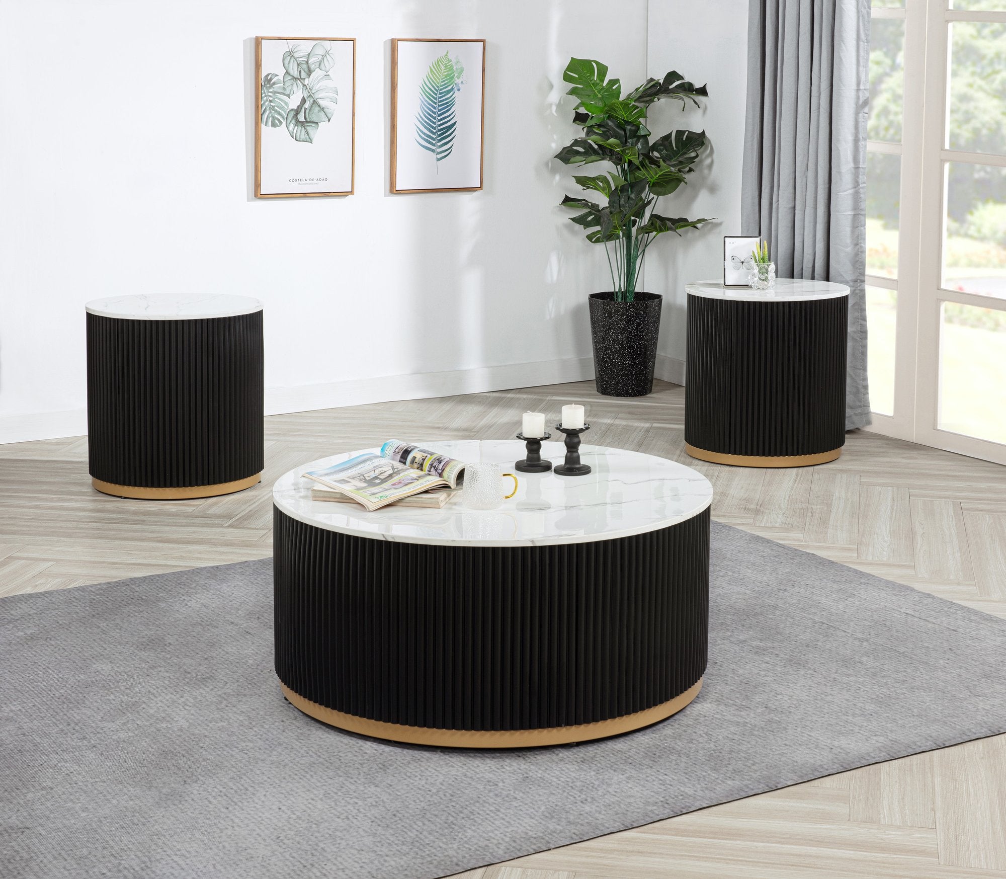 KARA COFFEE TABLE W/CASTERS