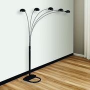 PEWTER SHADE FLOOR LAMP 82 H
