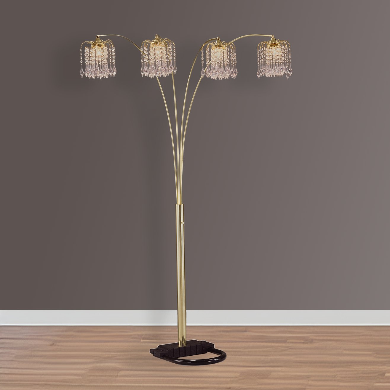 RAIN DROP ARC LAMP 84 H BLACK