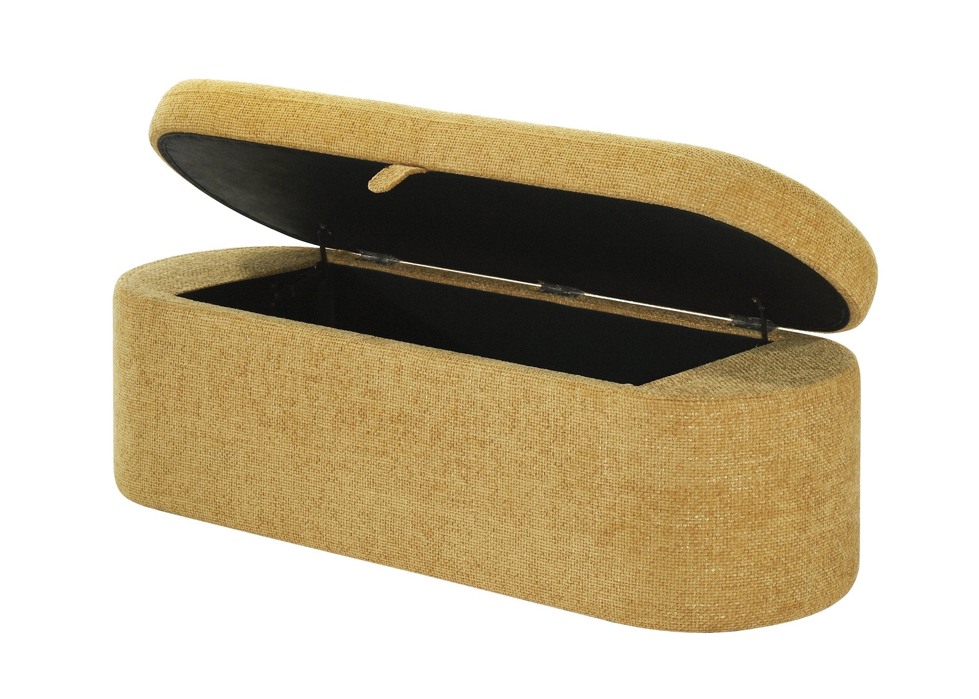 PHILIPA STORAGE BENCH-GOLD TWEED