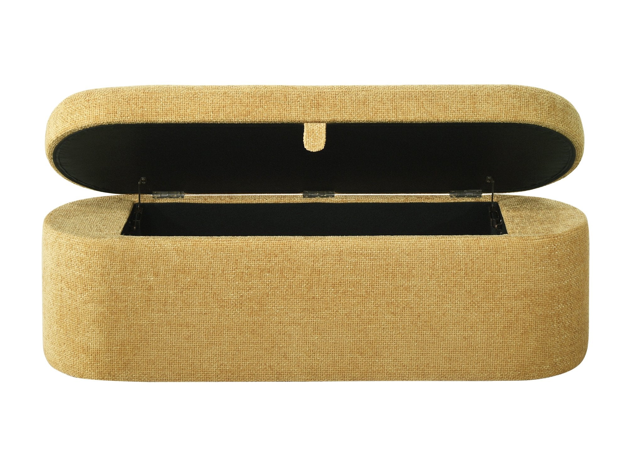 PHILIPA STORAGE BENCH-GOLD TWEED