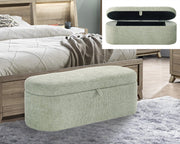 PHILIPA STORAGE BENCH-L.GREEN TWEED
