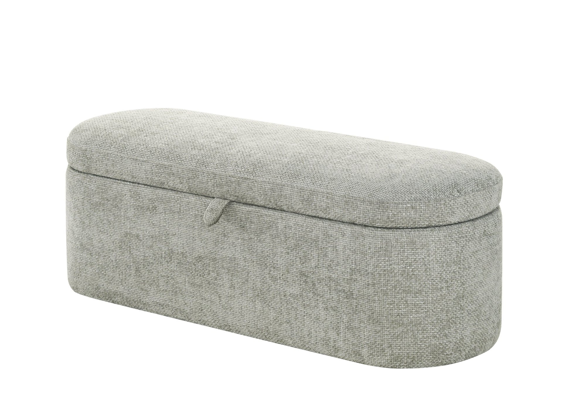 PHILIPA STORAGE BENCH-L.GREY TWEED