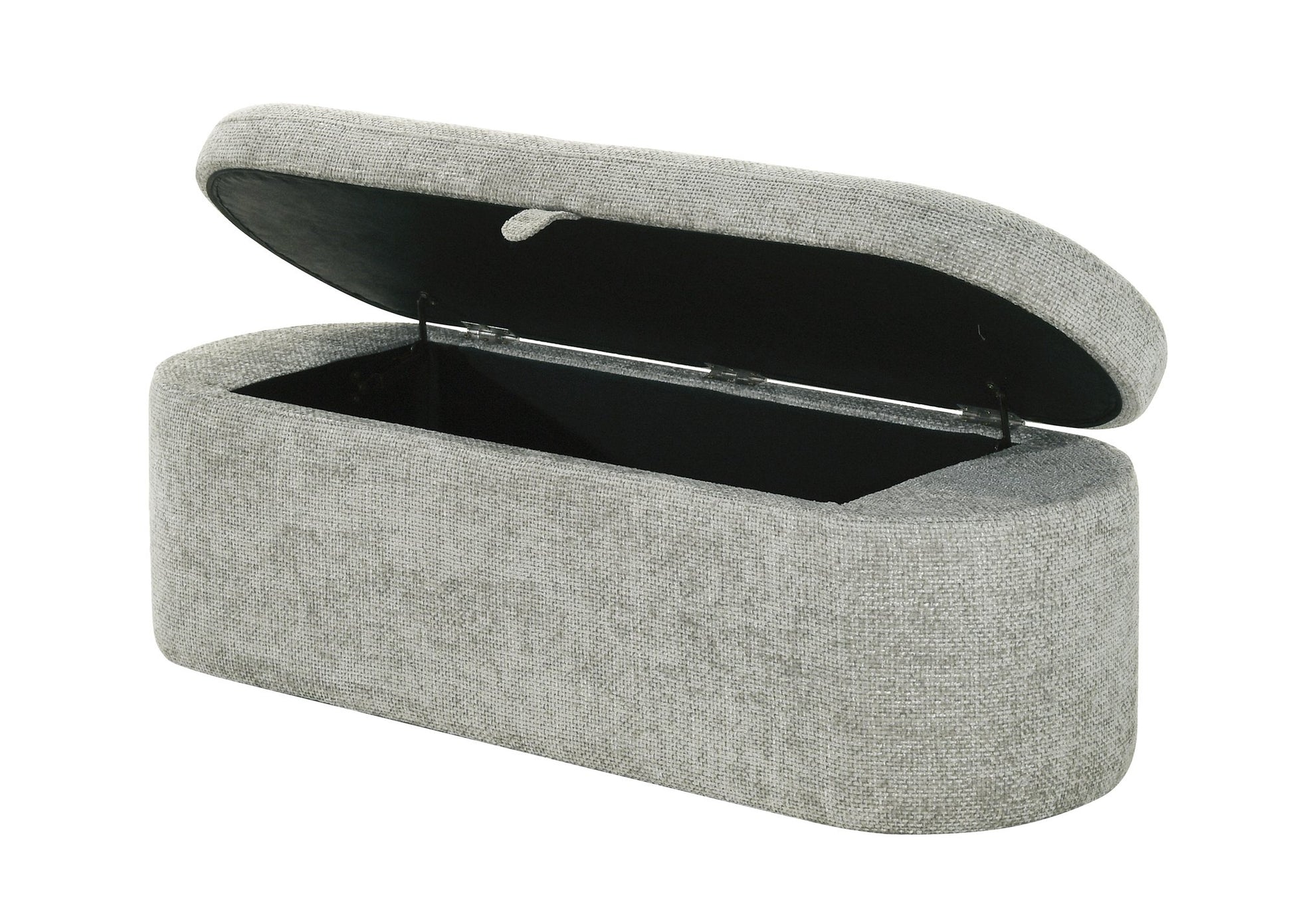 PHILIPA STORAGE BENCH-L.GREY TWEED