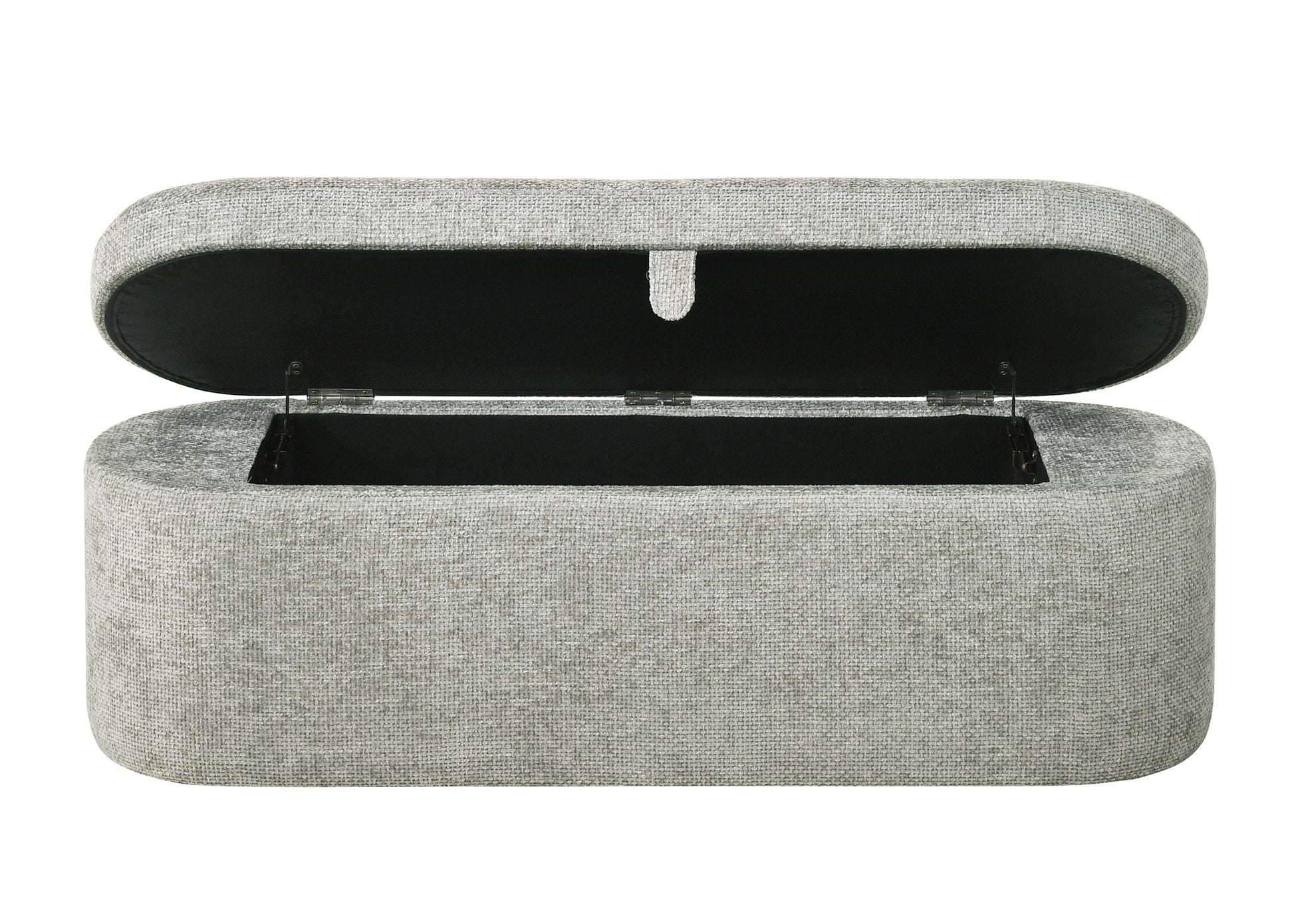 PHILIPA STORAGE BENCH-L.GREY TWEED
