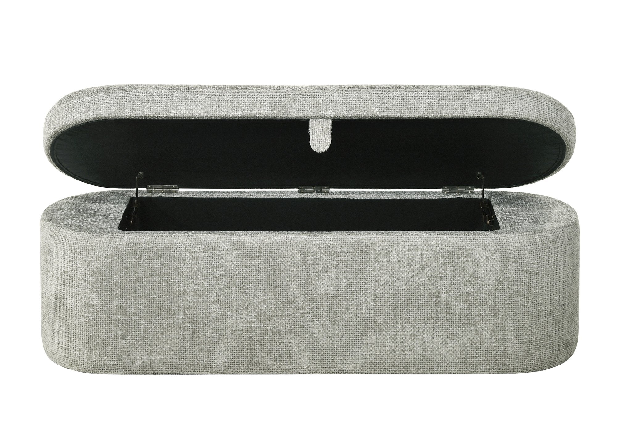 PHILIPA STORAGE BENCH-L.GREY TWEED