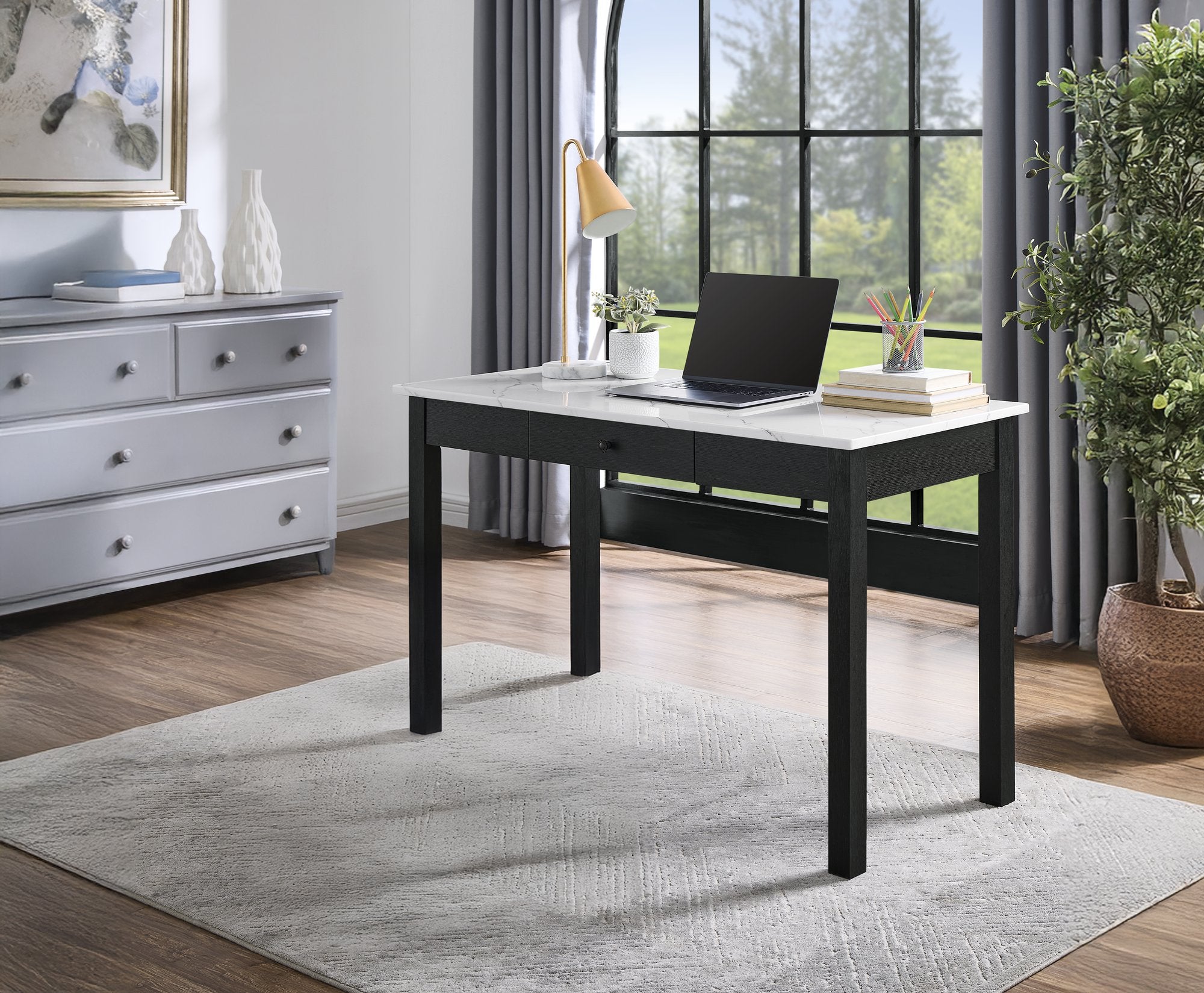 RYLEE FAUX MARBLE DESK