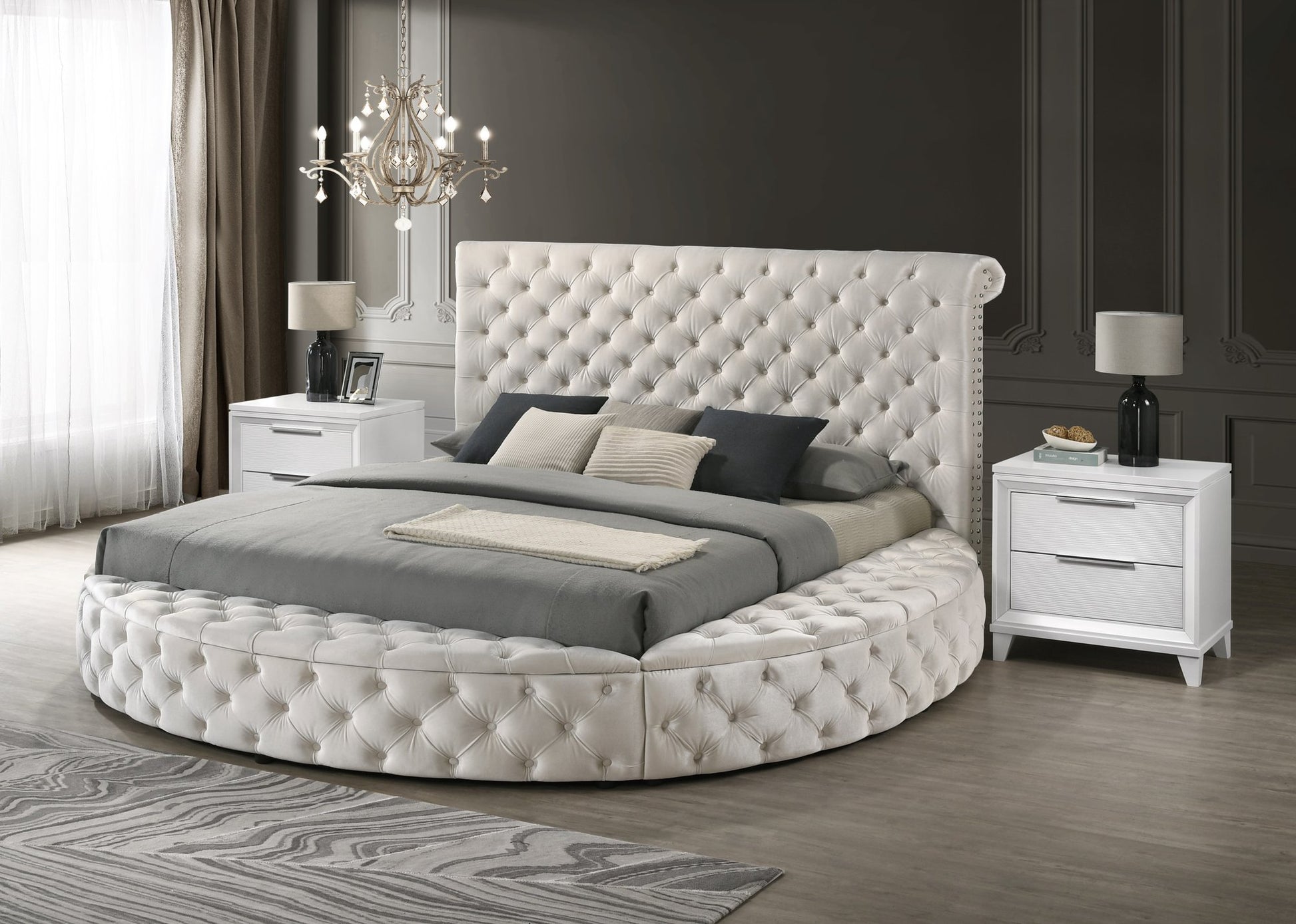 BRIGITTE K/Q STORAGE RL-LEFT IVORY