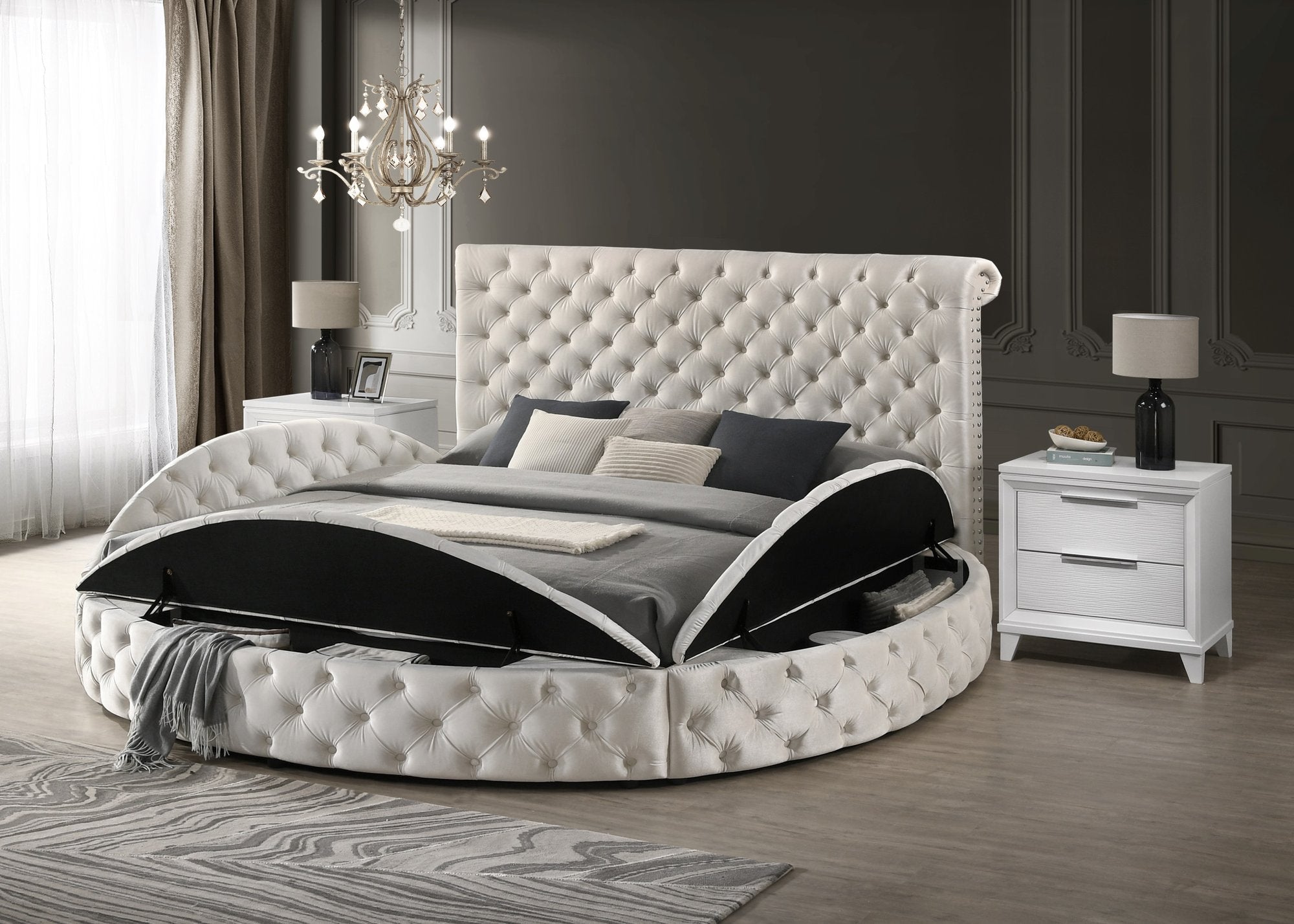 BRIGITTE K/Q STORAGE RL-RIGHT IVORY