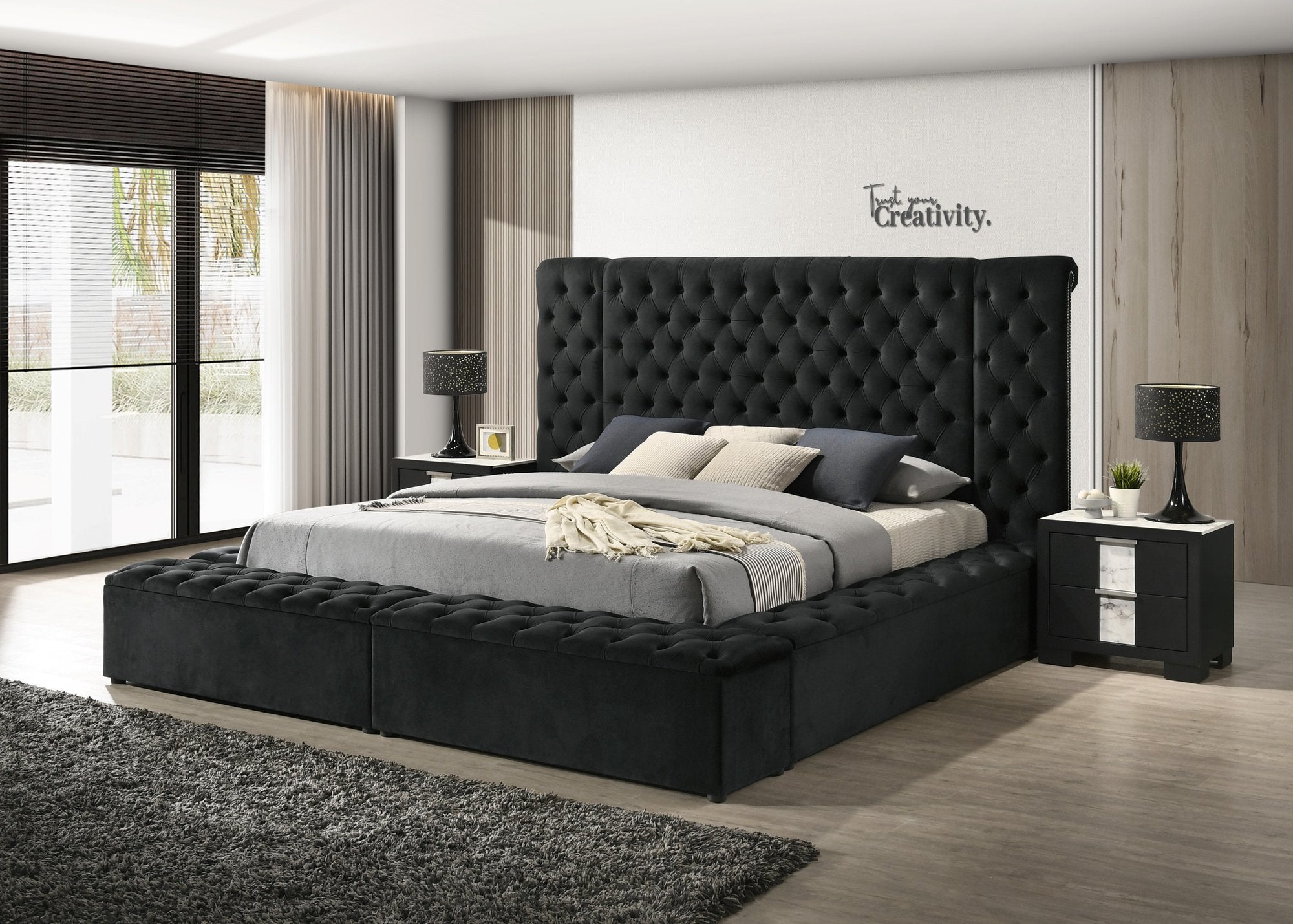 LILIANA K/Q STORAGE RL-RIGHT BLACK