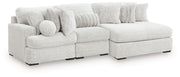 Cuddle Plush 3-Piece Sectional with Chaise