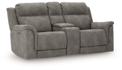 Next-Gen Durapella Power Reclining Loveseat with Console
