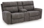Next-Gen Durapella 3-Piece Power Reclining Sectional Loveseat with Console