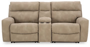 Next-Gen Durapella 3-Piece Power Reclining Sectional Loveseat with Console