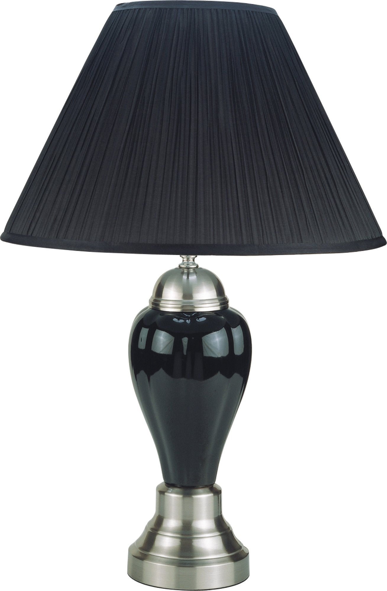 26  PORCELAIN LAMP  BLACK