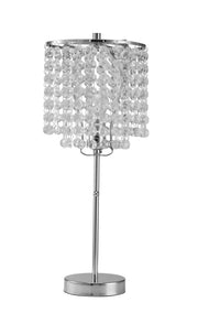 CHROME TABLE LAMP 19 H