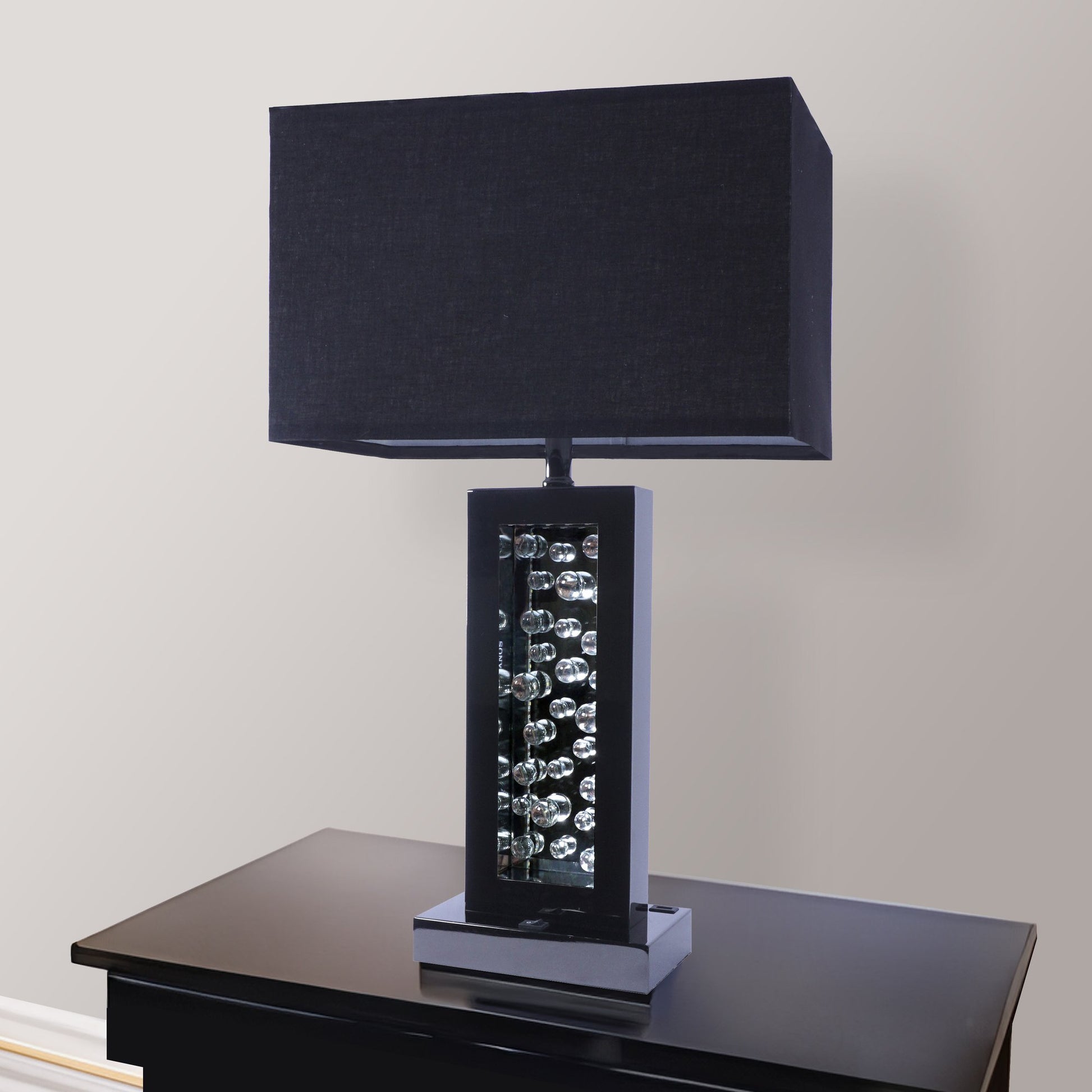 MONICA LAMP BLACK NICKEL-LED ACCENT