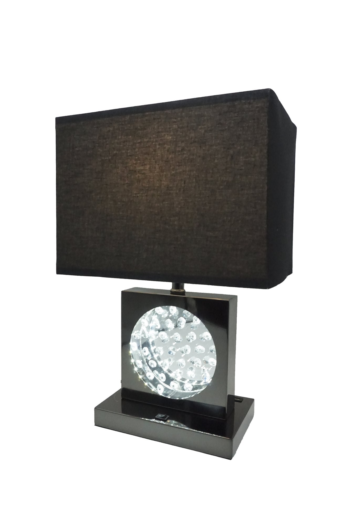 TABLE LAMP CHROME-LED ACCENT