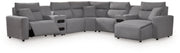 Modmax II 7-Piece Power Reclining Sectional with Chaise and Audio Consoles