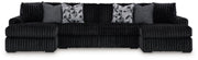 Midnight-Madness 3-Piece Sectional with Chaise