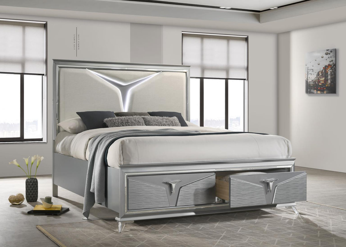 Olive Silver Night Stand