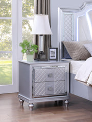 Silver Night Stand with USB